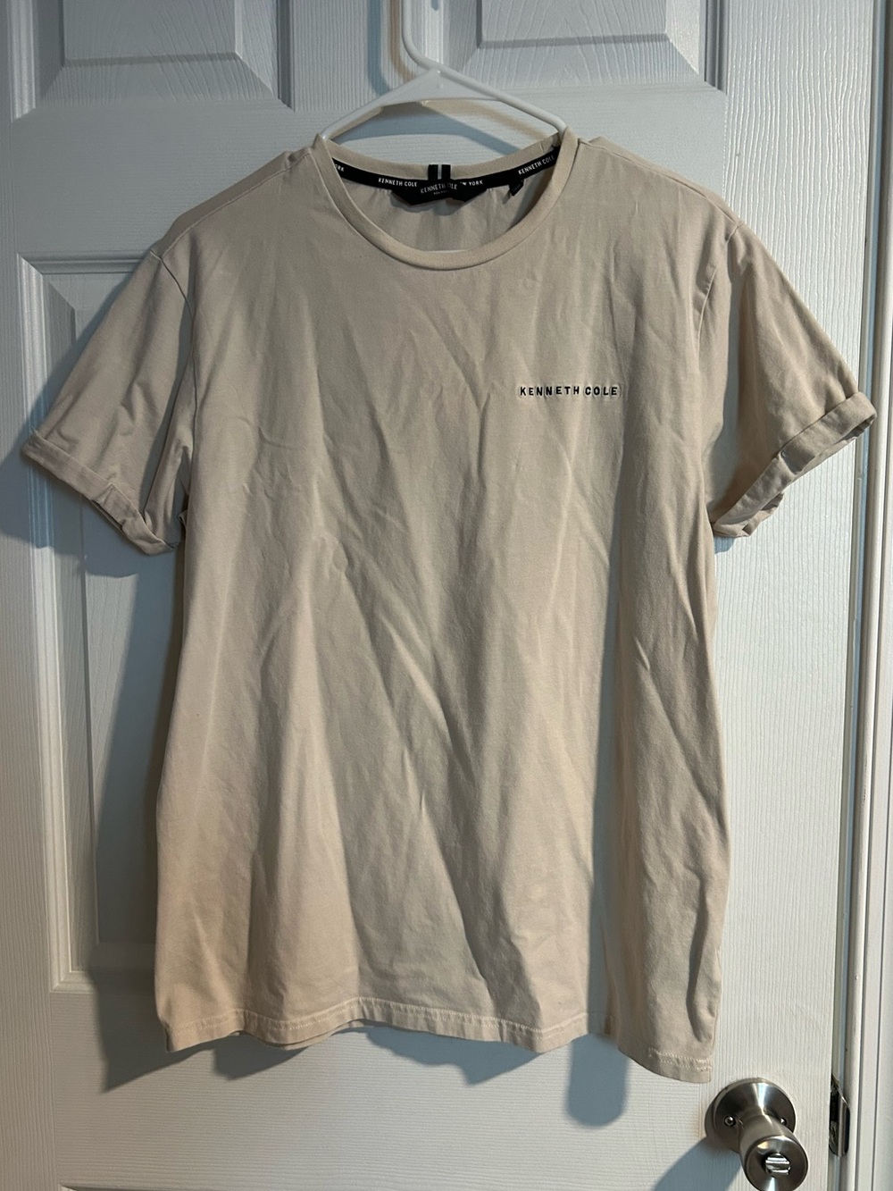 Kenneth Cole Print Tan T-Shirt